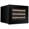 Dunavox JOY-24 helintegrerad vinkyl med LED-display och trähyllor