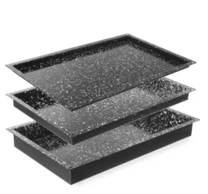 Ugnsbleck GN 1/1 från HENDI Convectomat Classic-serien i emaljerat stål med marmoreffekt non-stick-yta – finns i tre djup.
