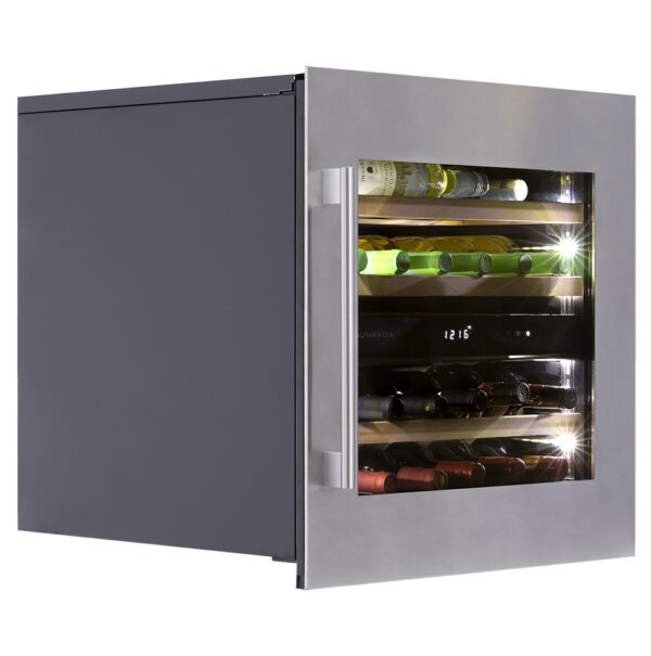Dunavox DAVS-25.63 rostfri inbyggnadsvinkyl med touch-screen och LED-belysning