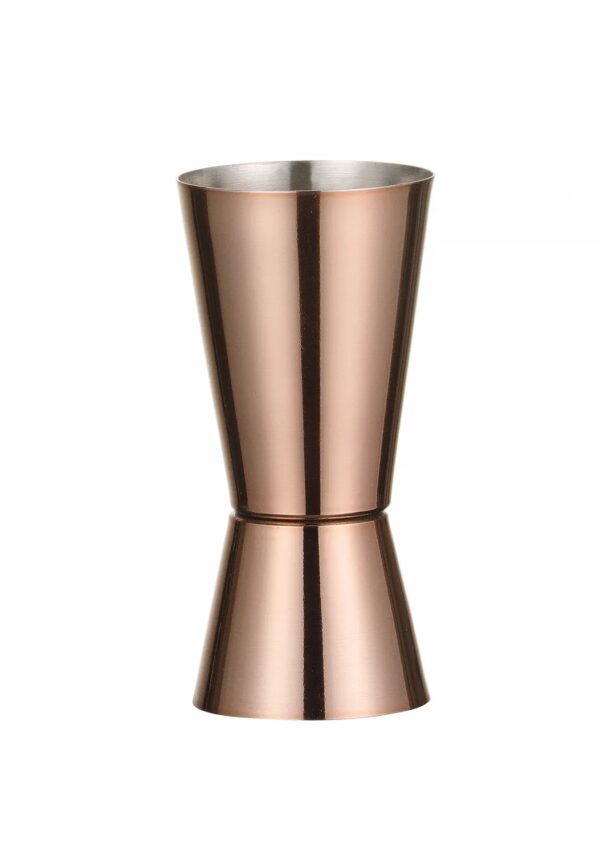 Måttjigger i kopparfinish med 25 och 50 ml kapacitet – del av BarUp Barkit.