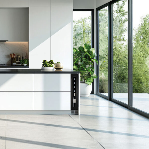 Dunavox flow 8 vinkyl under bänkmodell med plats för 9 flaskor.